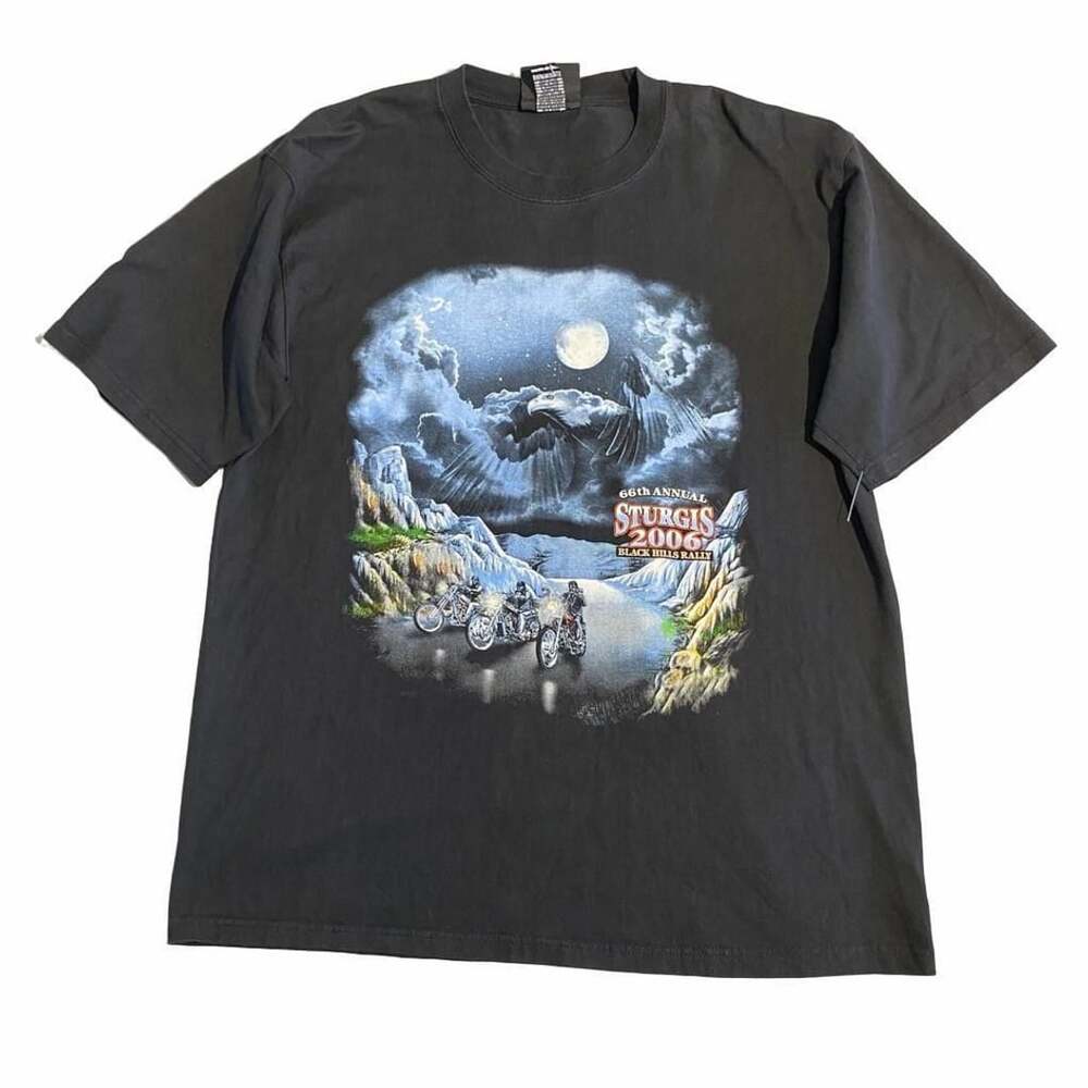 Vintage 66th Annual Sturgis 2006 Black Hills Rally Biker T-Shirt